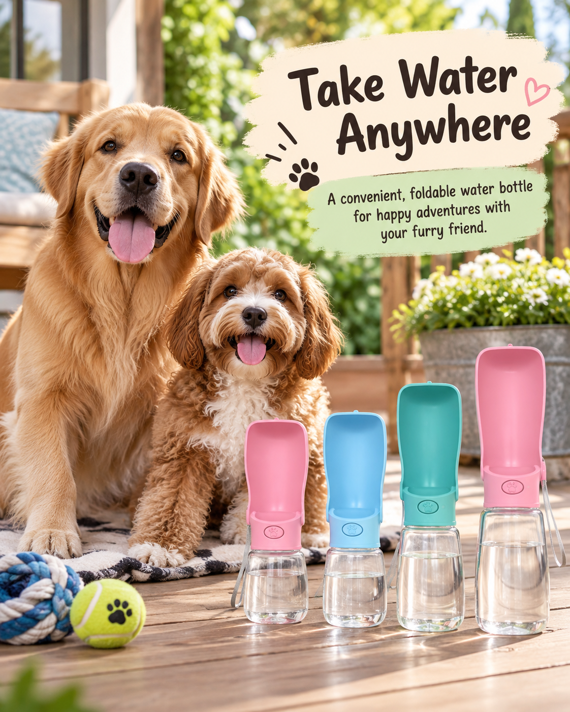 TrailSip Foldable Pet Water Bottle