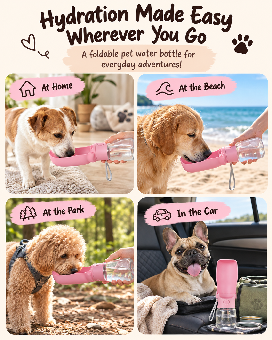 TrailSip Foldable Pet Water Bottle