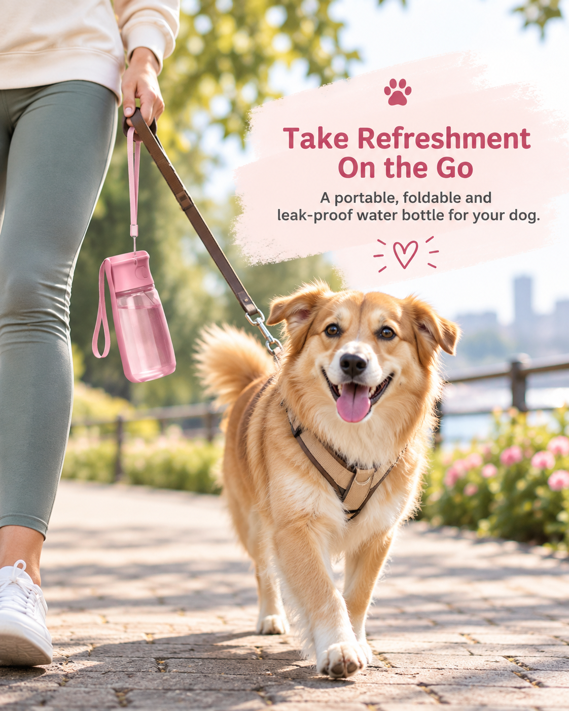 TrailSip Foldable Pet Water Bottle
