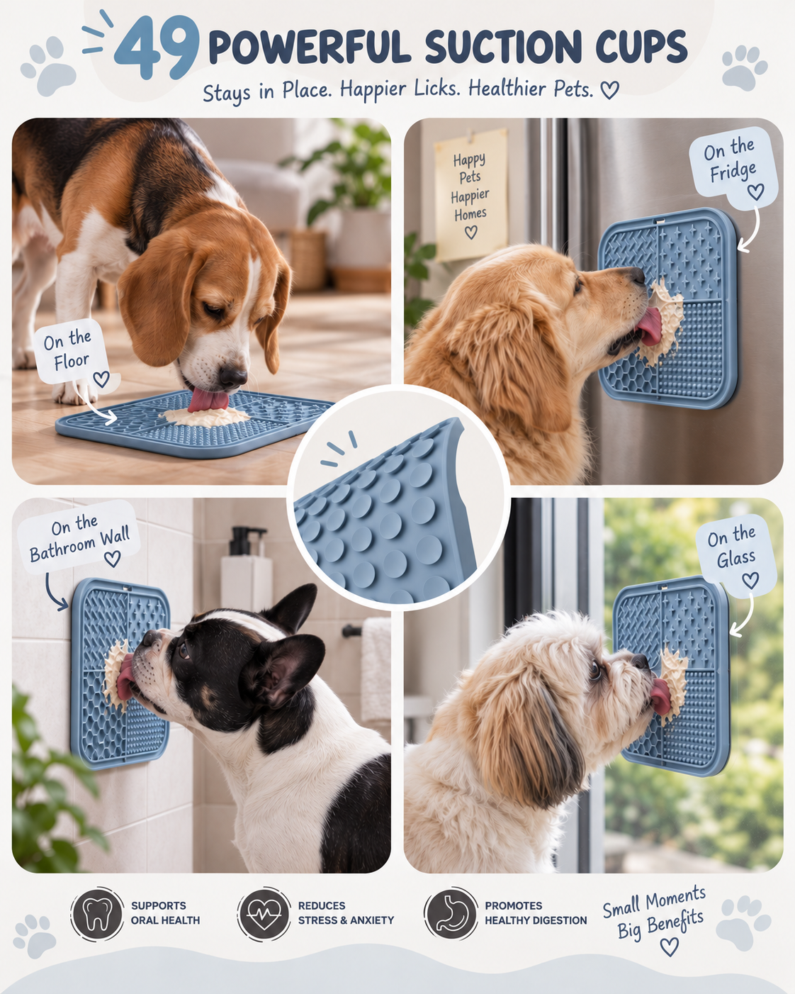 CalmPaws Suction Lick Mat for Dogs & Cats