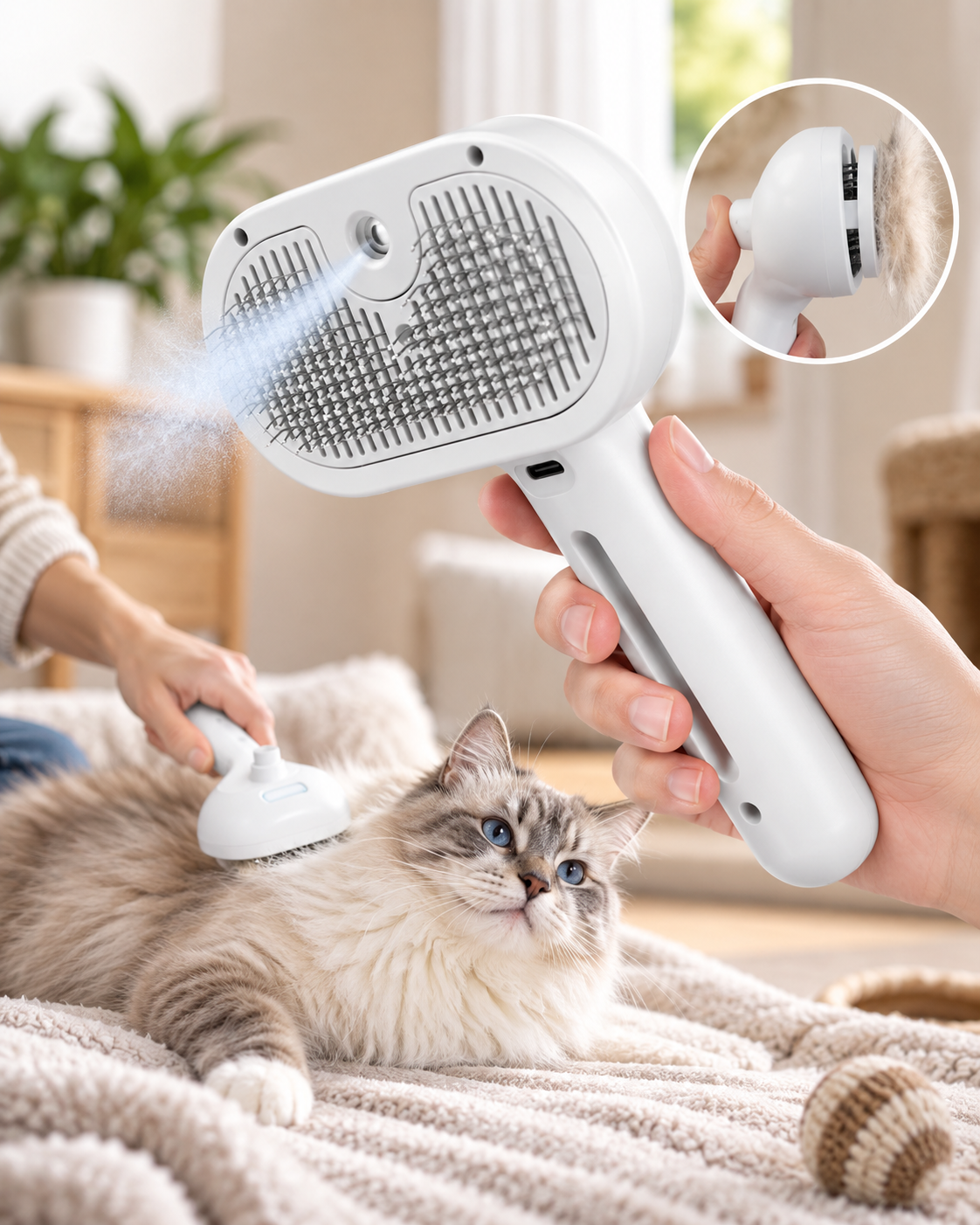 PawMist Grooming Brush