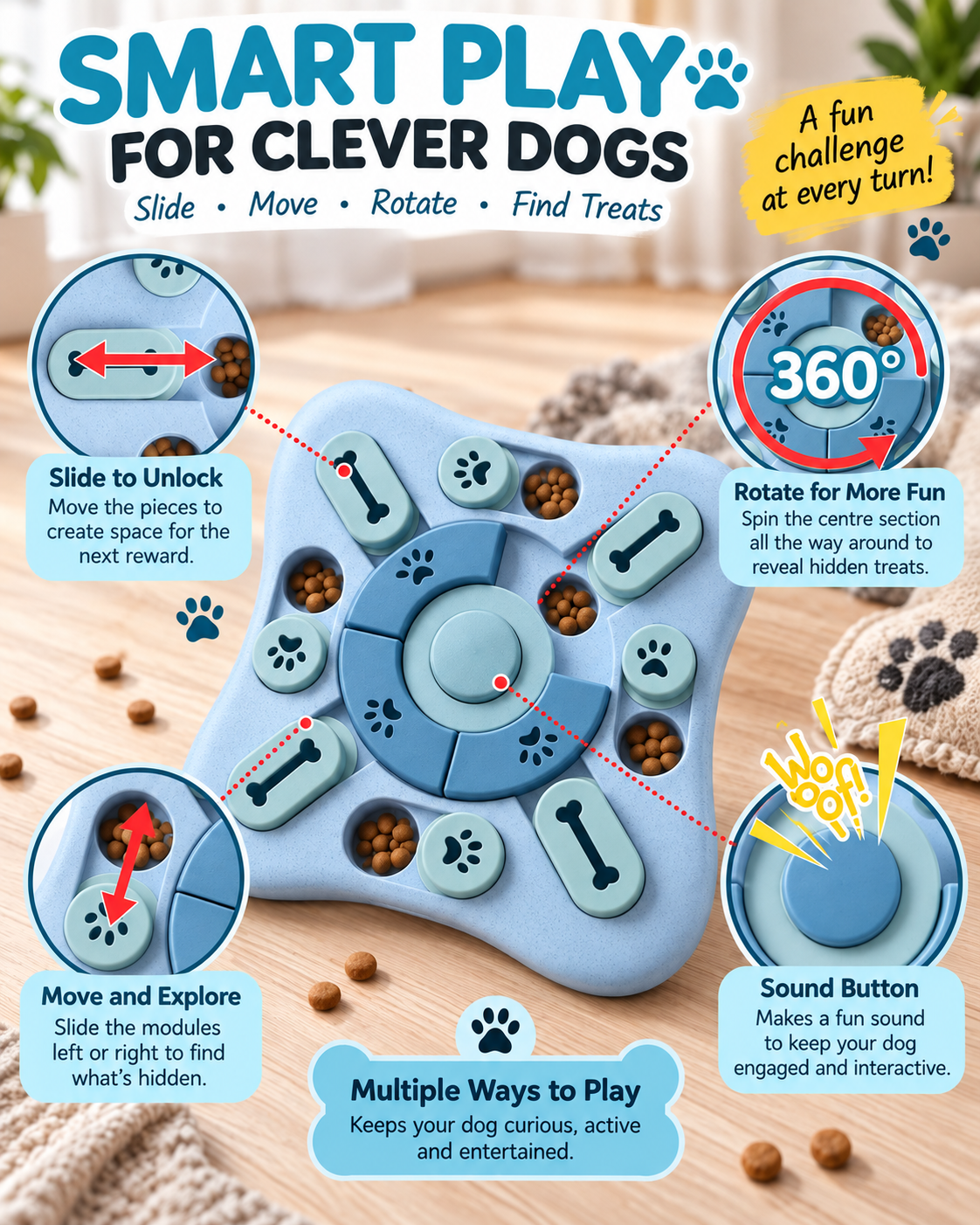 PawQuest Interactive Level 2 Slow Feeder Puzzle