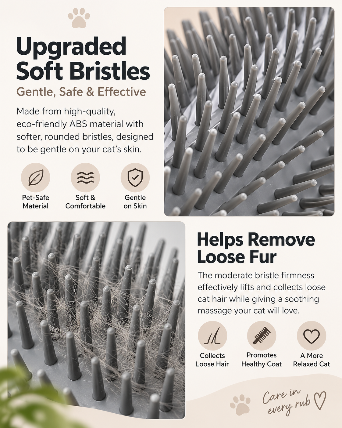 PurrEase Wall-Mounted Self-Grooming Cat Brush