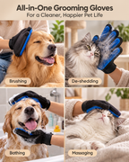 PawEase 5-Finger Grooming Gloves