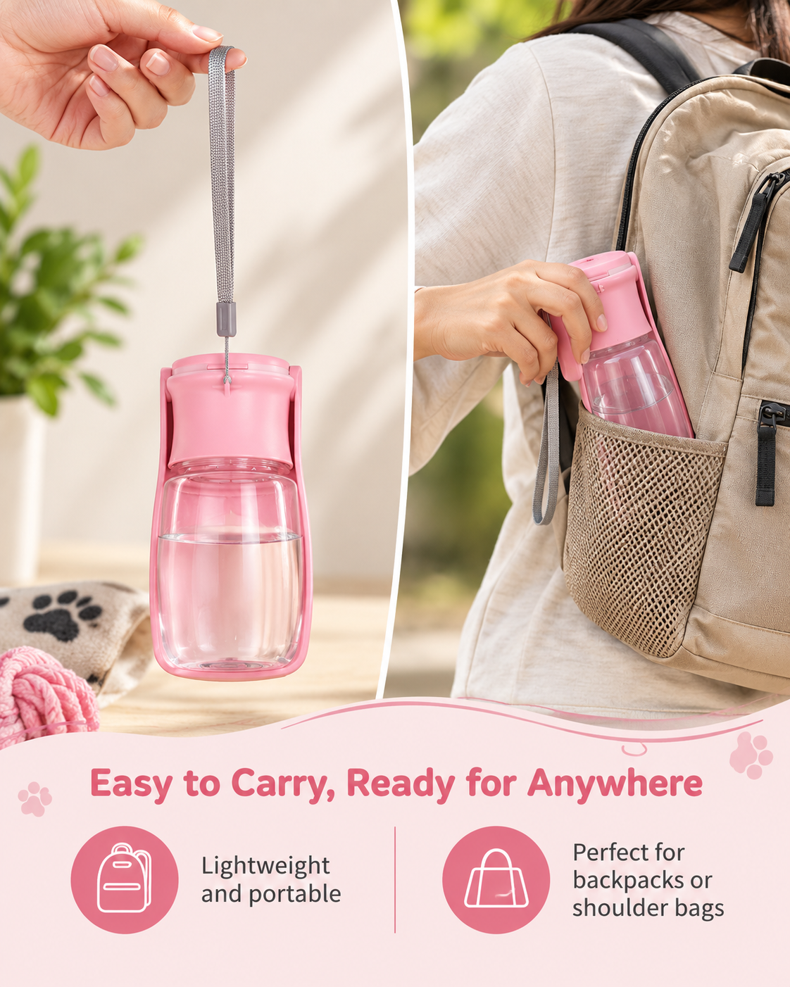 TrailSip Foldable Pet Water Bottle