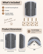 PurrEase Wall-Mounted Self-Grooming Cat Brush