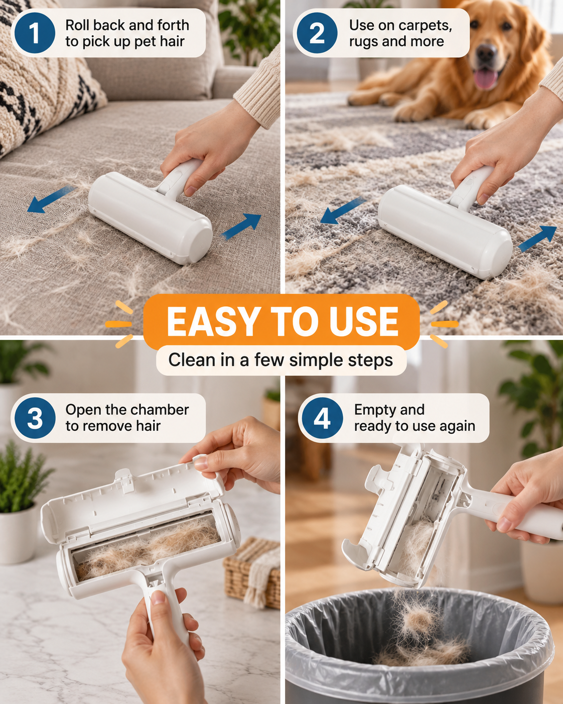 FurAway Easy-Clean Pet Hair Roller