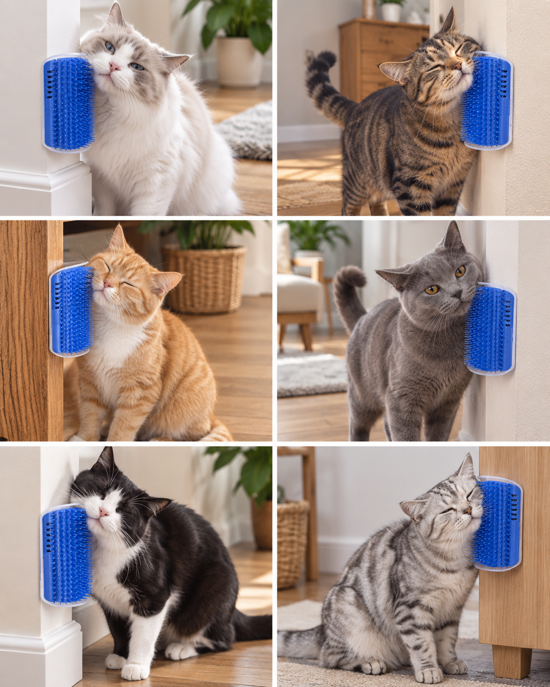 PurrEase Wall-Mounted Self-Grooming Cat Brush