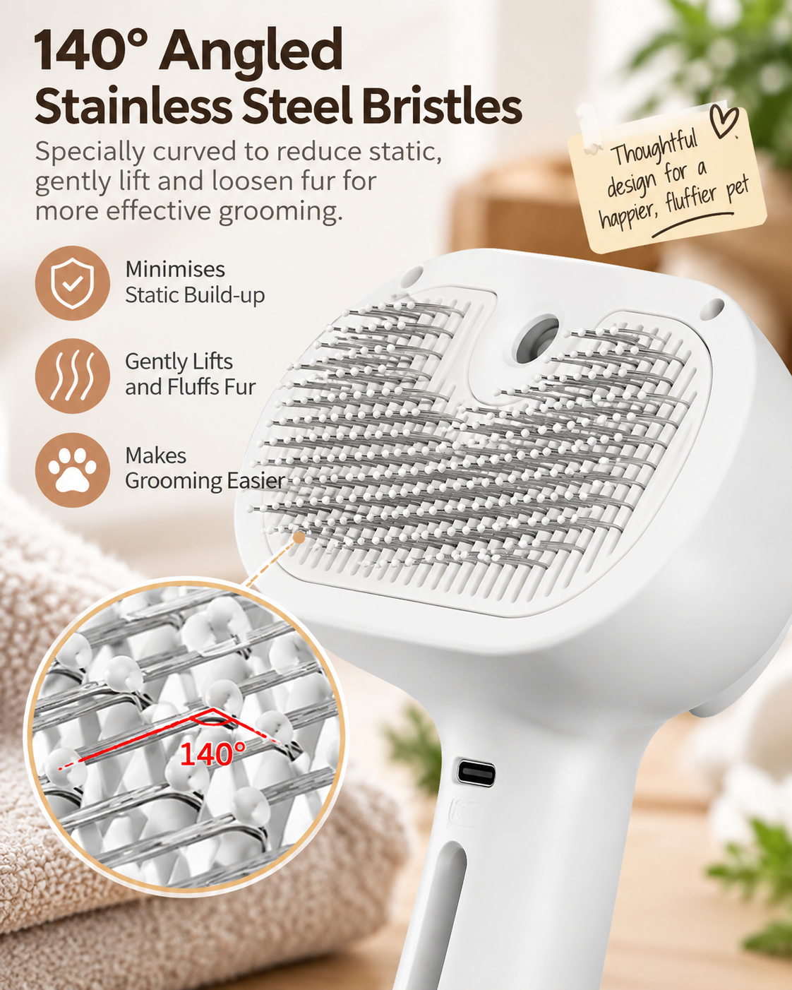 PawMist Grooming Brush