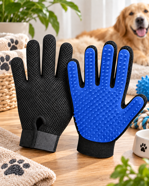 PawEase 5-Finger Grooming Gloves