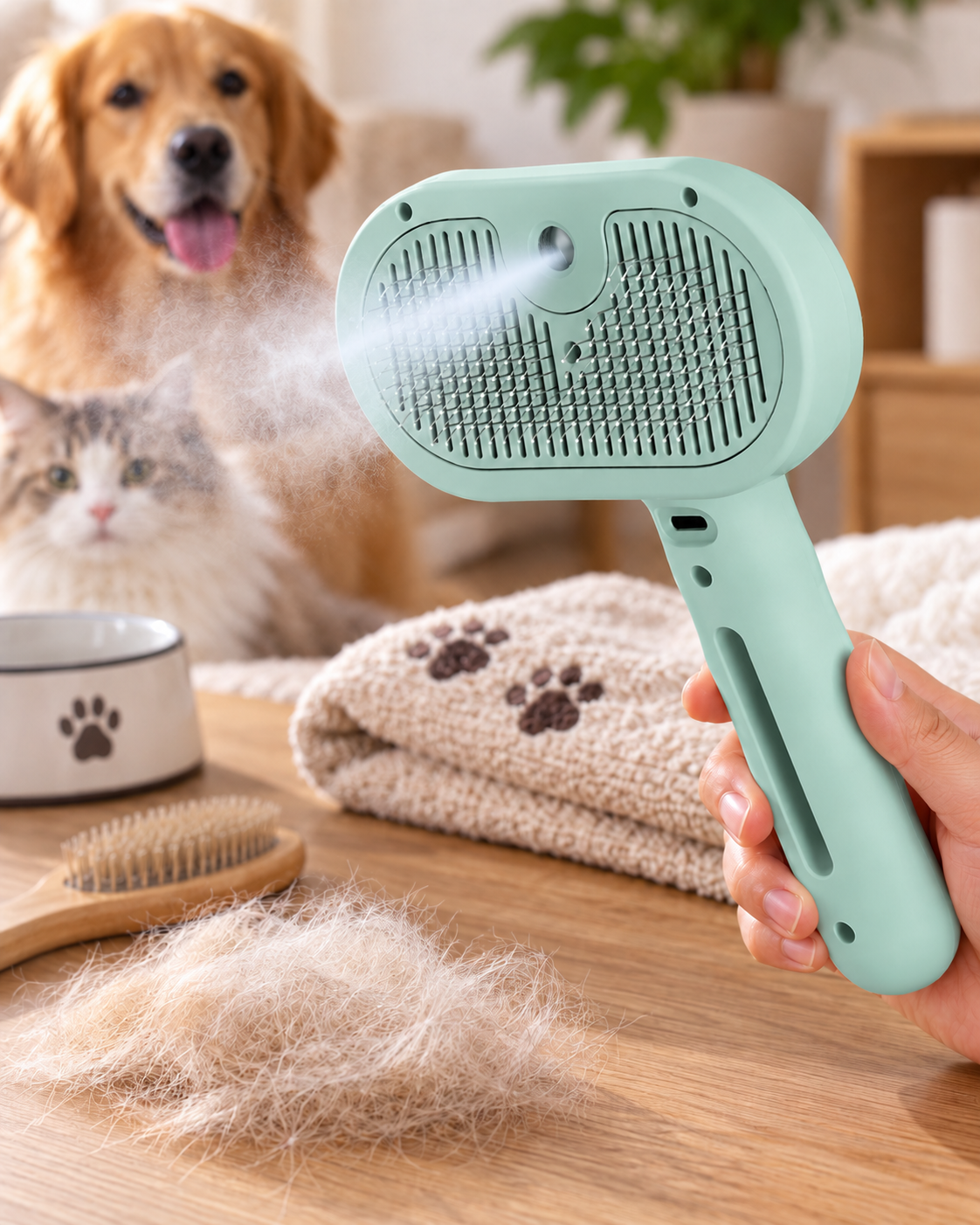 PawMist Grooming Brush