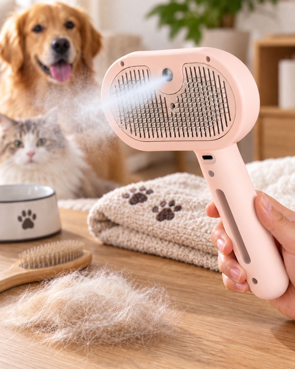 PawMist Grooming Brush