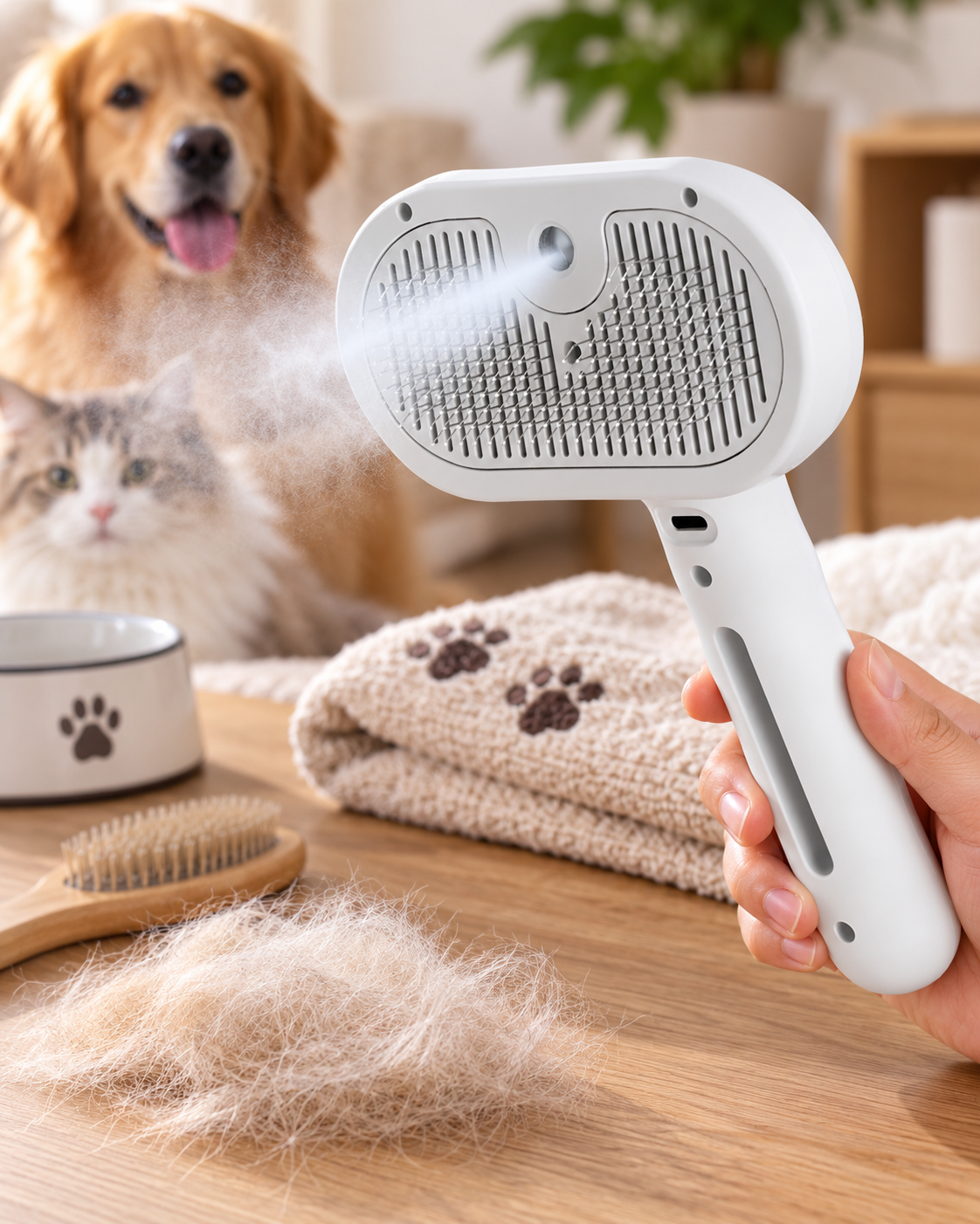 PawMist Grooming Brush